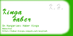 kinga haber business card